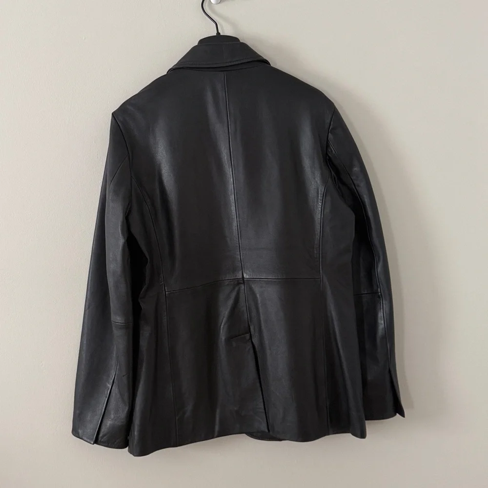 Quince Black Leather Blazer L 
NWT - Picture 5 of 5